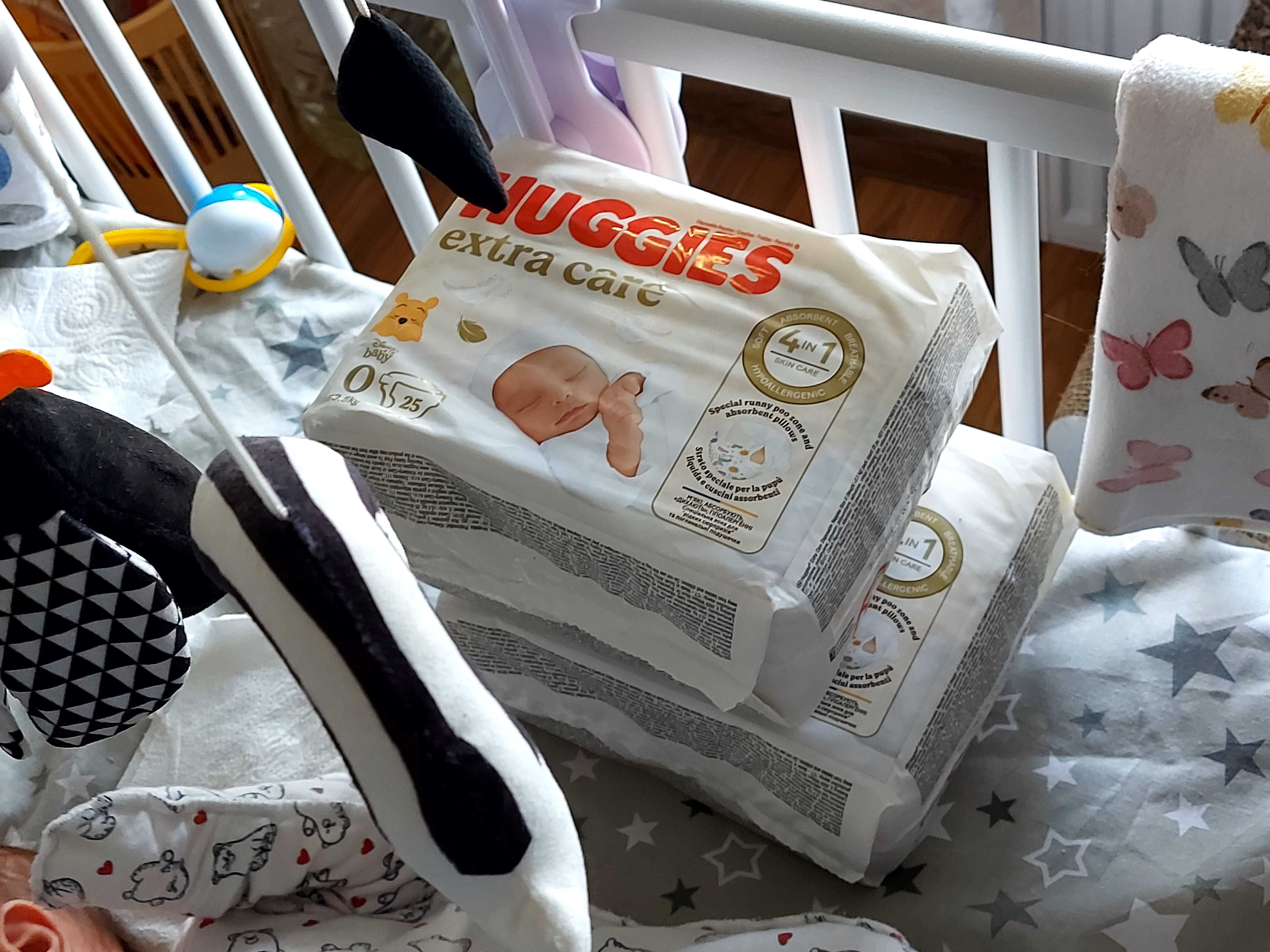 Підгузки Huggies Extra Care 0+ до 3,5 кг 25 шт. - 2 упаковки