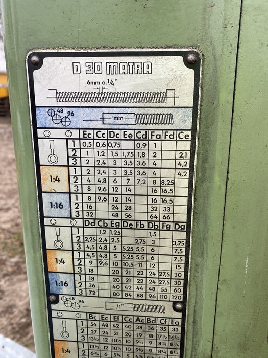 Tokarnia Matra D 30 tokarka