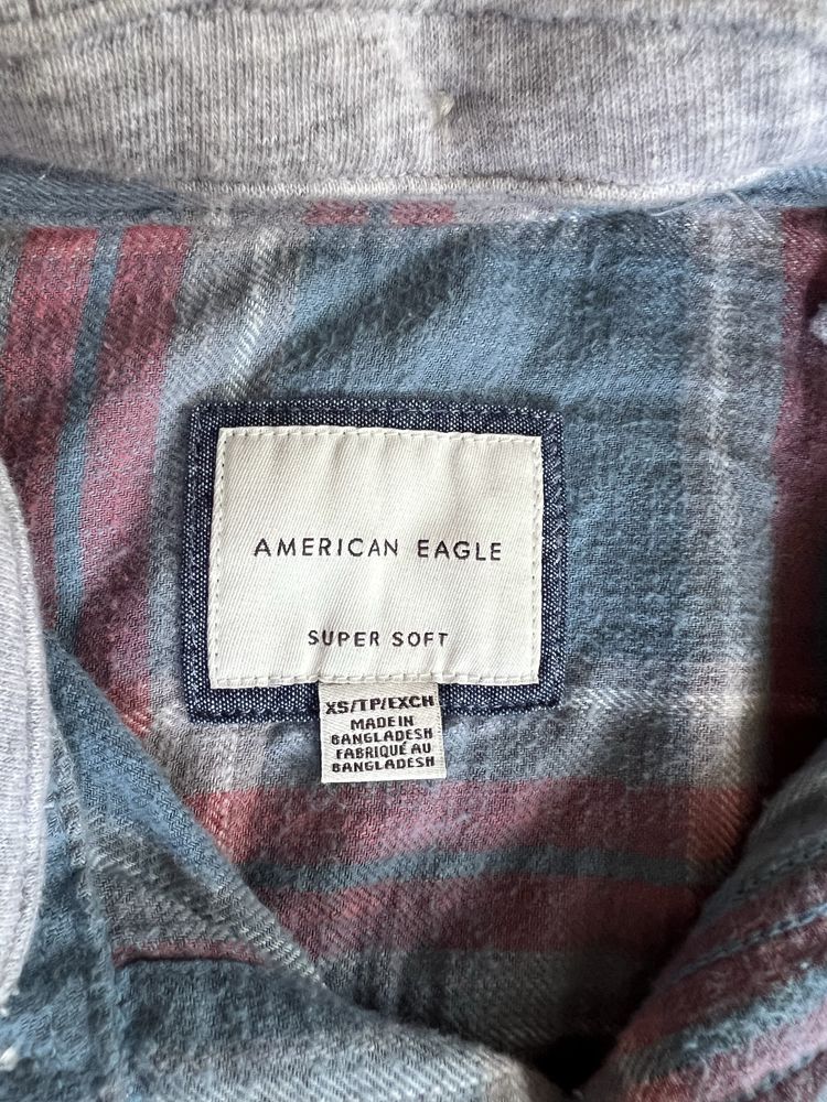 Сорочка American Eagle з капюшоном в клітинку розмір XS