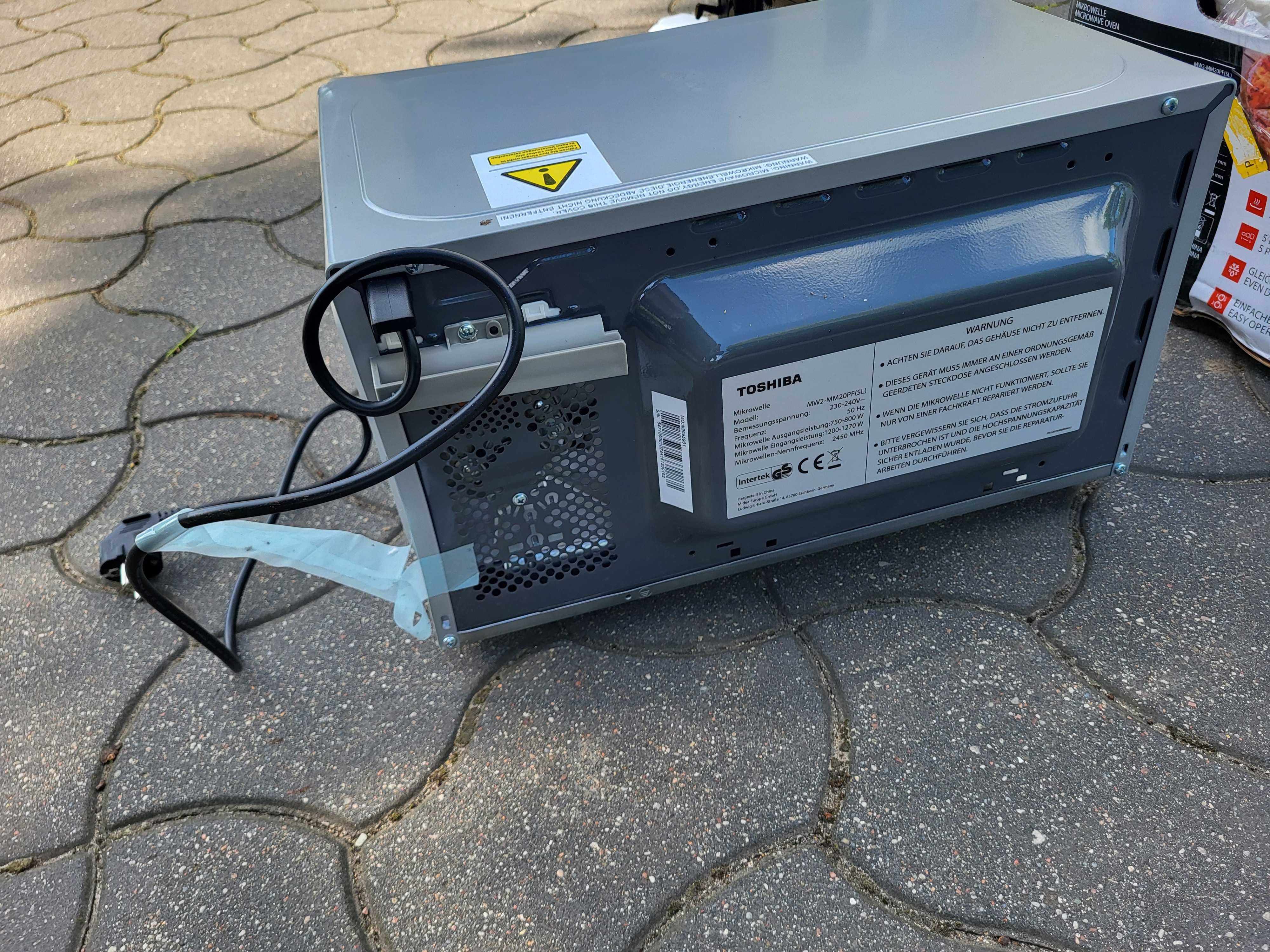 Nowa kuchenka mikrofalowa Toshiba MV-AM20T z grillem mocna 800w