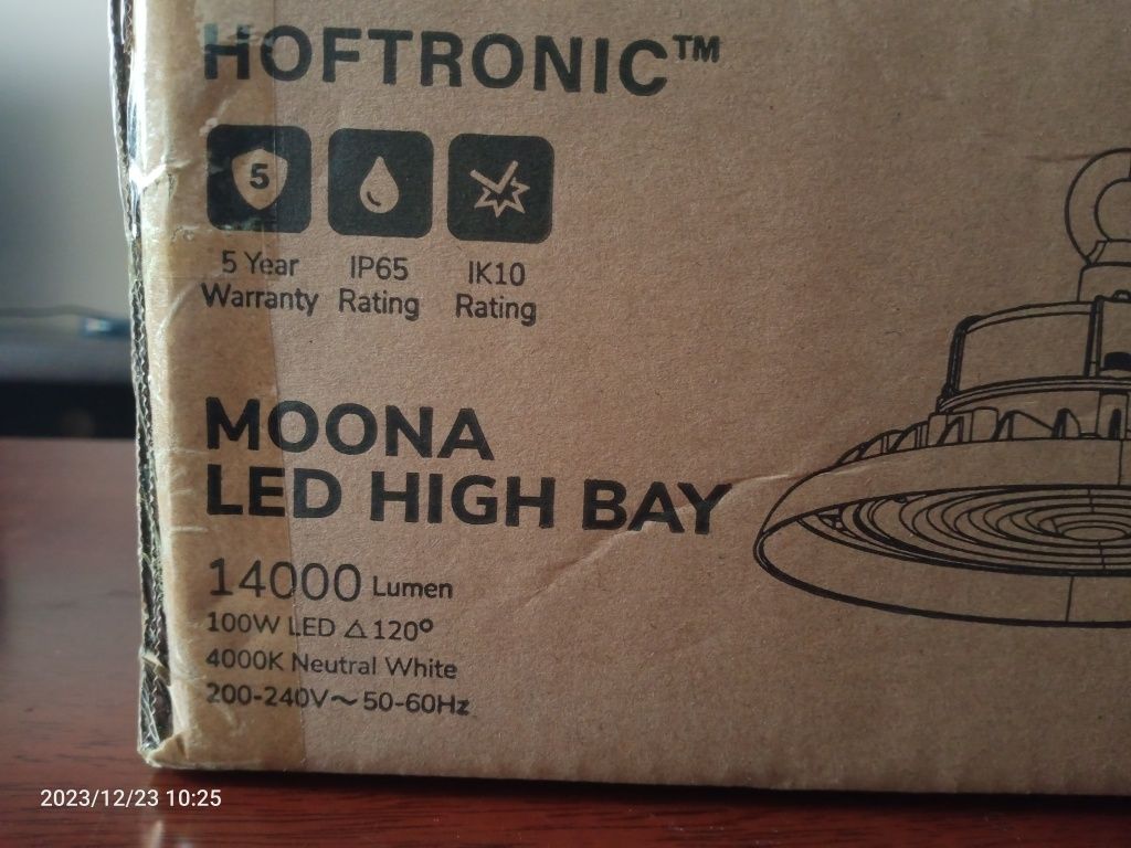 Hoftronic Lampa Led Ufo High Bay 100W 14 000Lm Biała Zimna