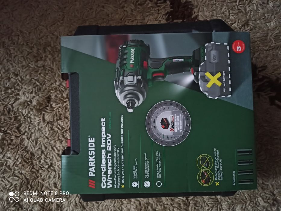 Klucz udarowy PARKSIDE PASSK 20 Li C2