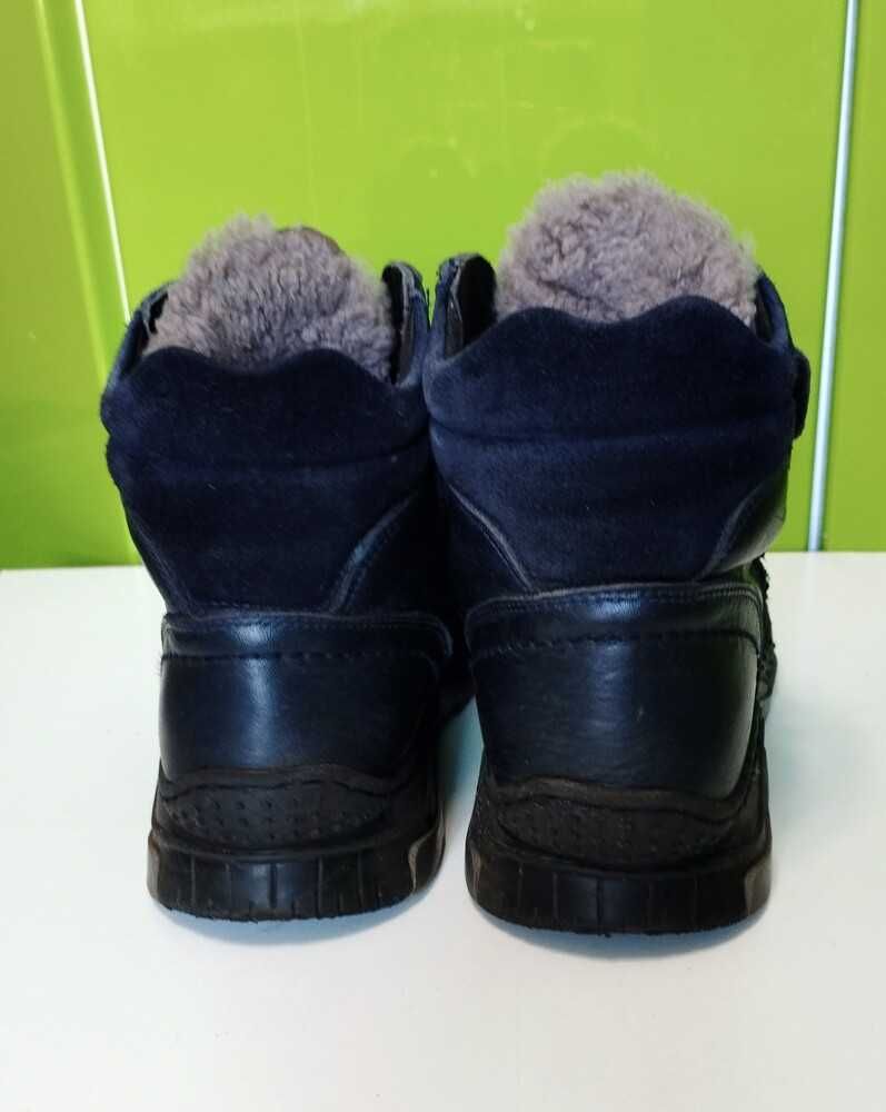 Зимові черевики взуття ботинки шкіра хутро 36 р. 22,5-23,0 см