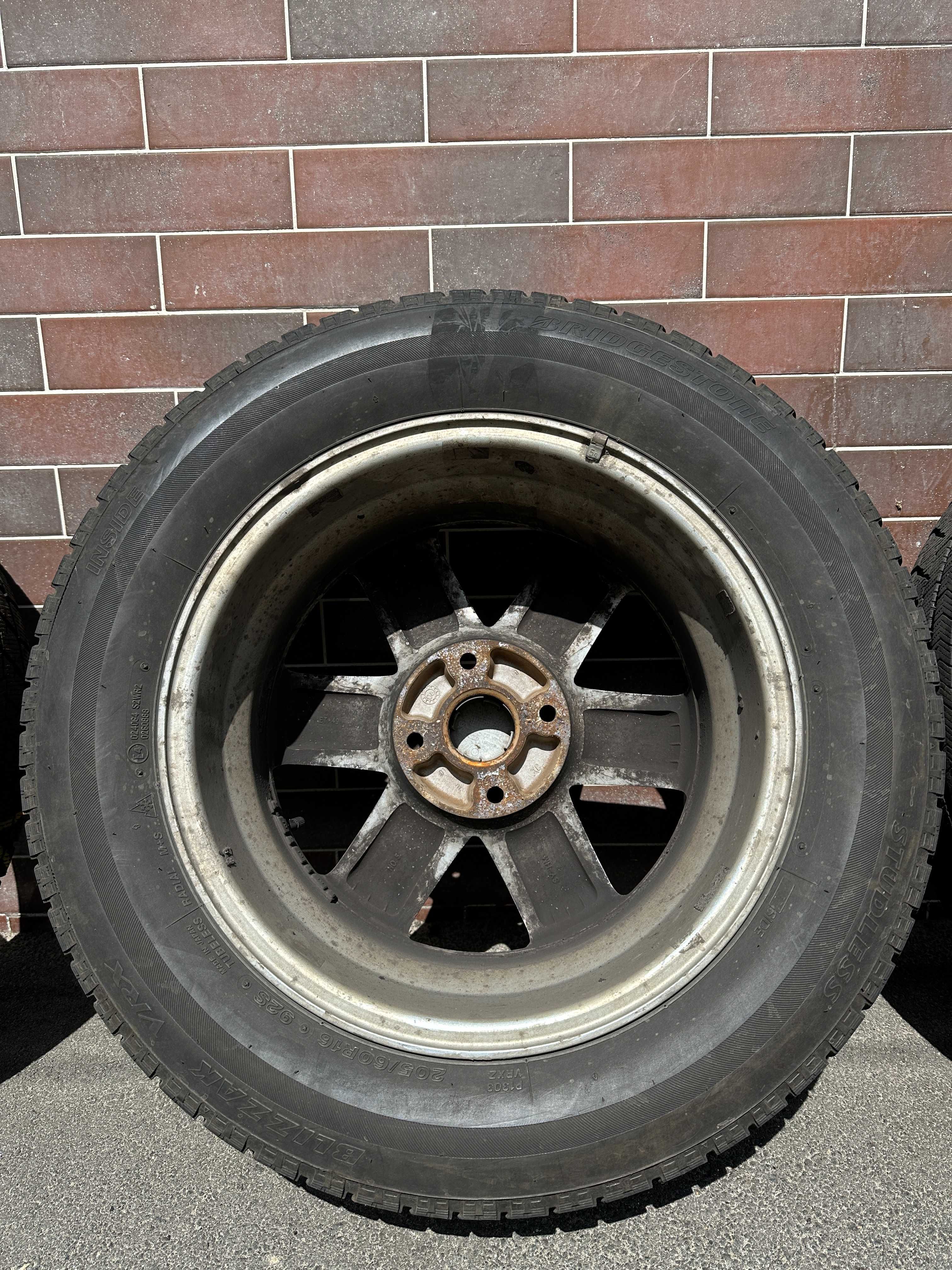 Оригінальні диски Chevrolet r16 4×114.3 Epіса з гумою Bridgestone зима