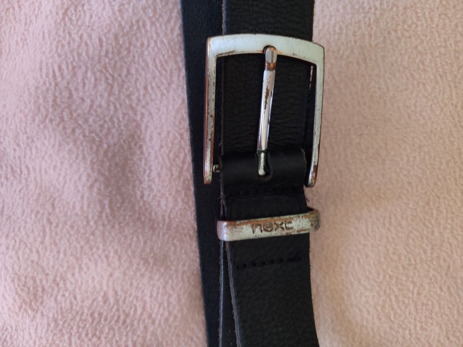 Ремень кожаный  с металлической пряжкой