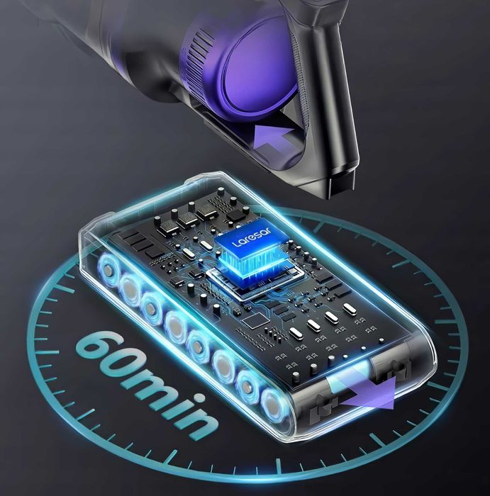 Mocny Odkurzacz Pionowy 550W 550KPA Laresar X11 + Filtry HEPA Zestaw