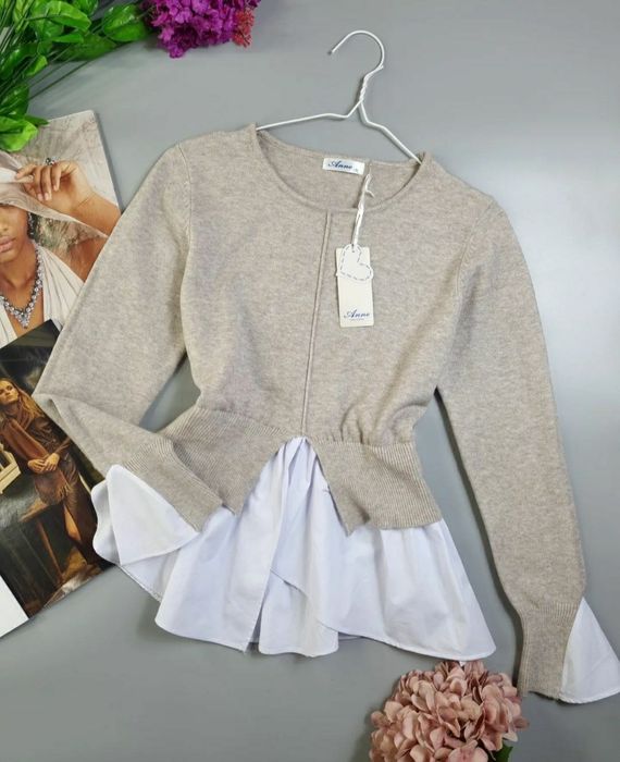 Кофтинка з імітацією сорочки