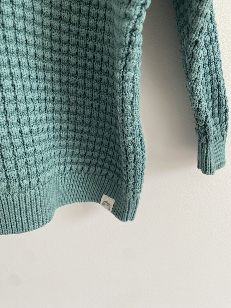 Sweter lindex 80/86 turkusowy bawełna