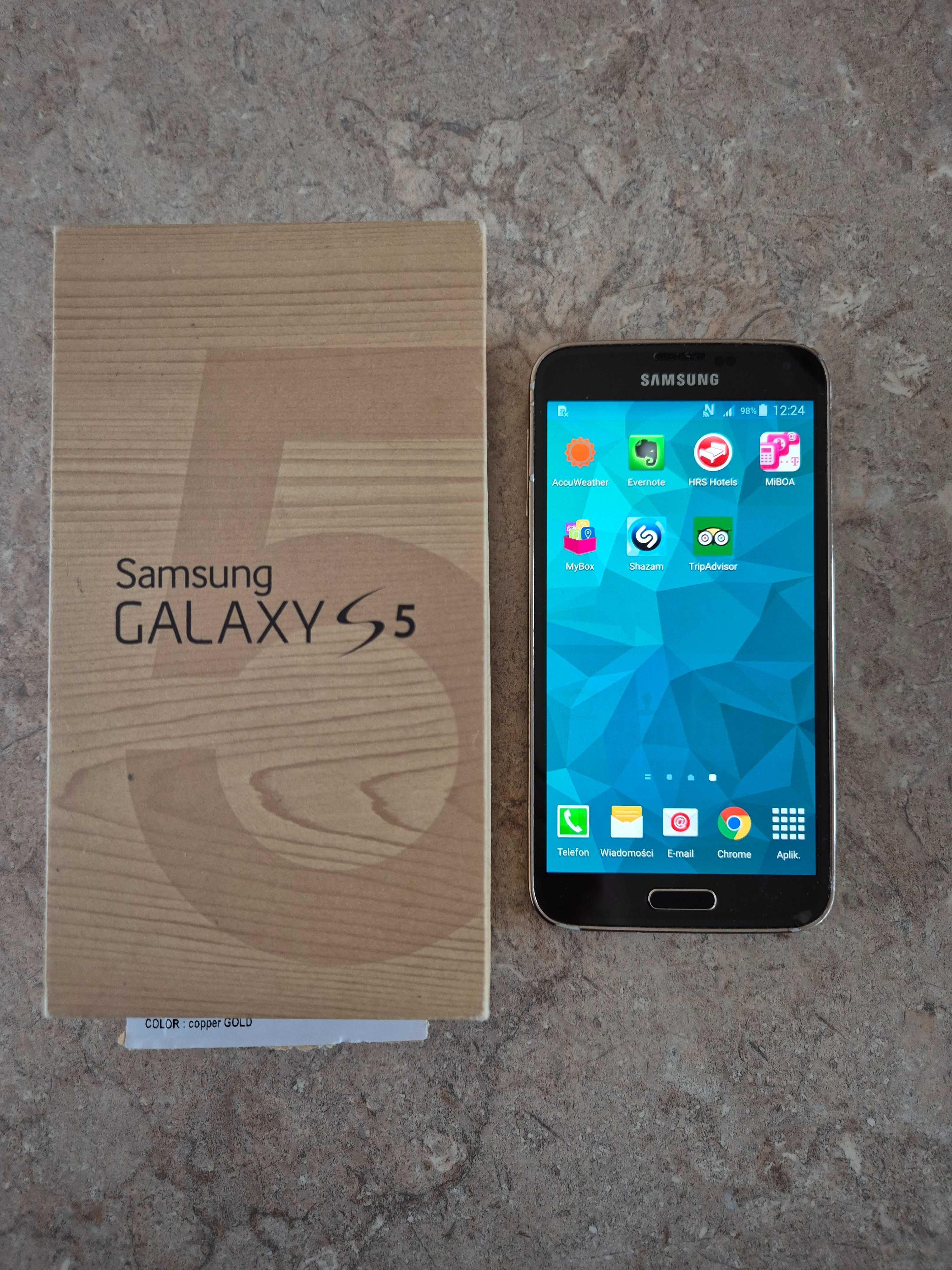 Samsung Galaxy s5 telefon złoty gold