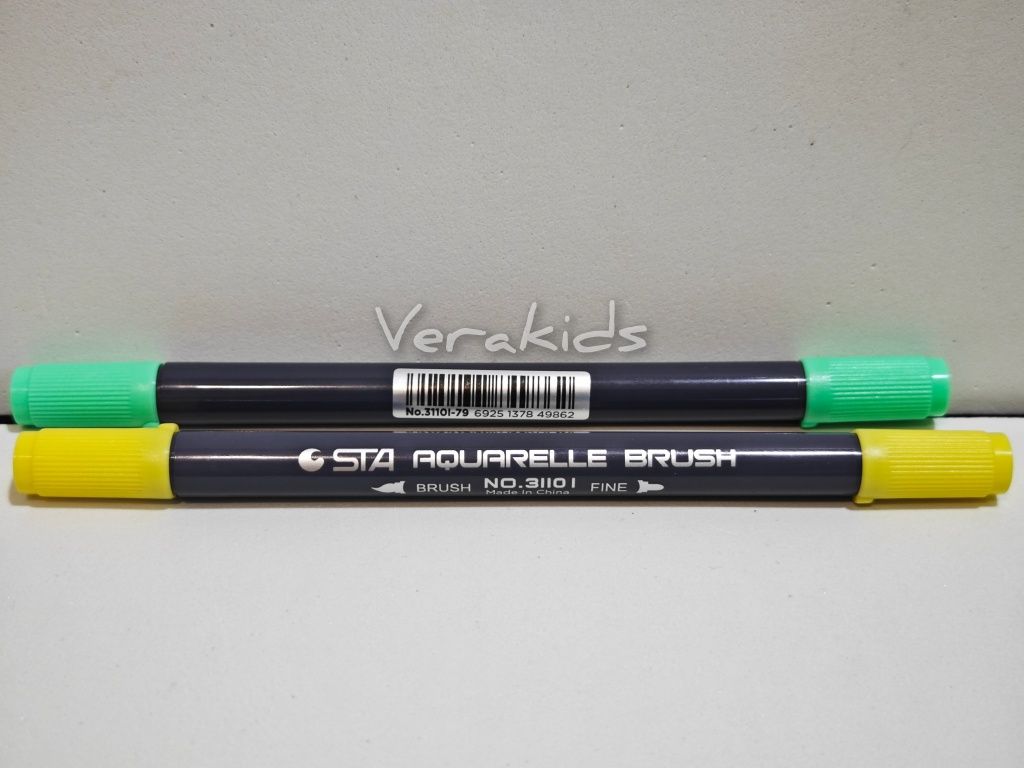 Фломастери Sta 80 кольорів аквамаркери акварельні маркери brush