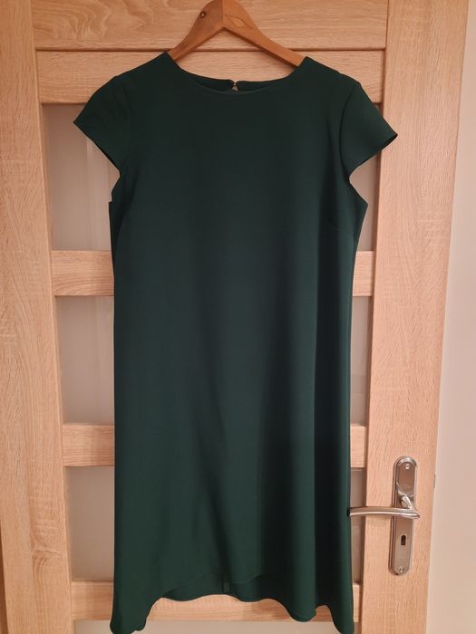 Sukienka trapezowa butelkowa zieleń rozm 42