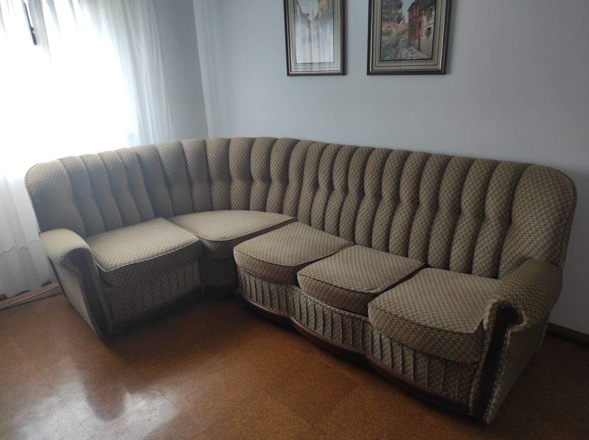 Sofá cama de canto modular