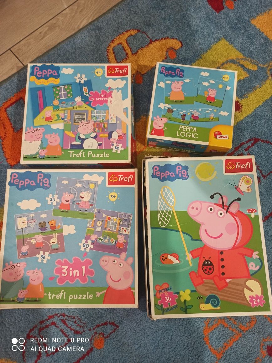 Puzzle. Gry logiczne, edukacyjne. Świnka Peppa