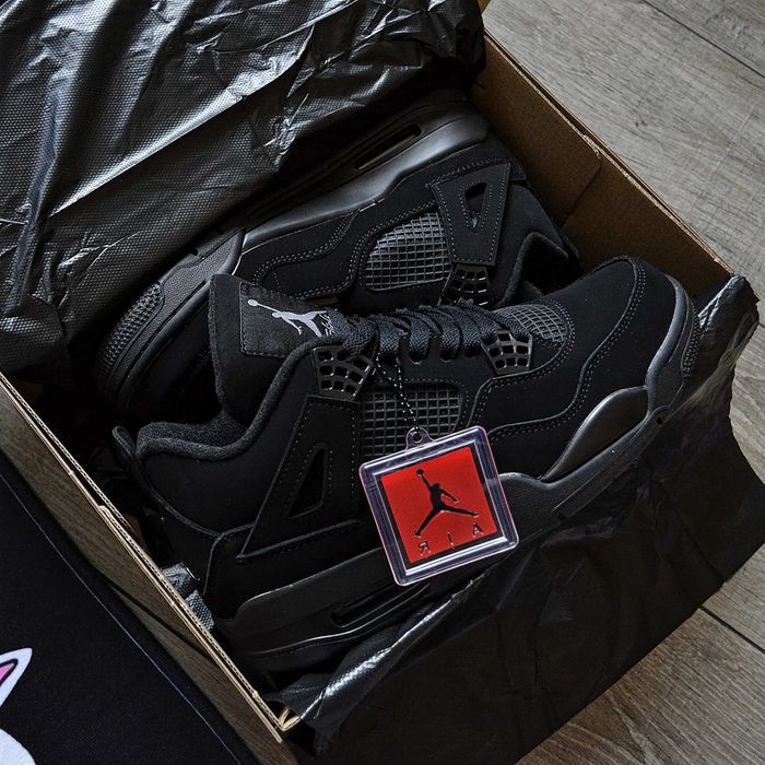 Мужские кроссовки Nike Air Jordan 4 "Black Cat" Premium. Размеры 40-45