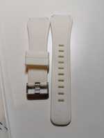 Pasek do zegarka silikonowy uniwersalny r.22 mm biały gruby nowy