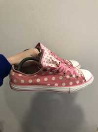 Trampki converse all star rozowe w kropki roz. 38,5