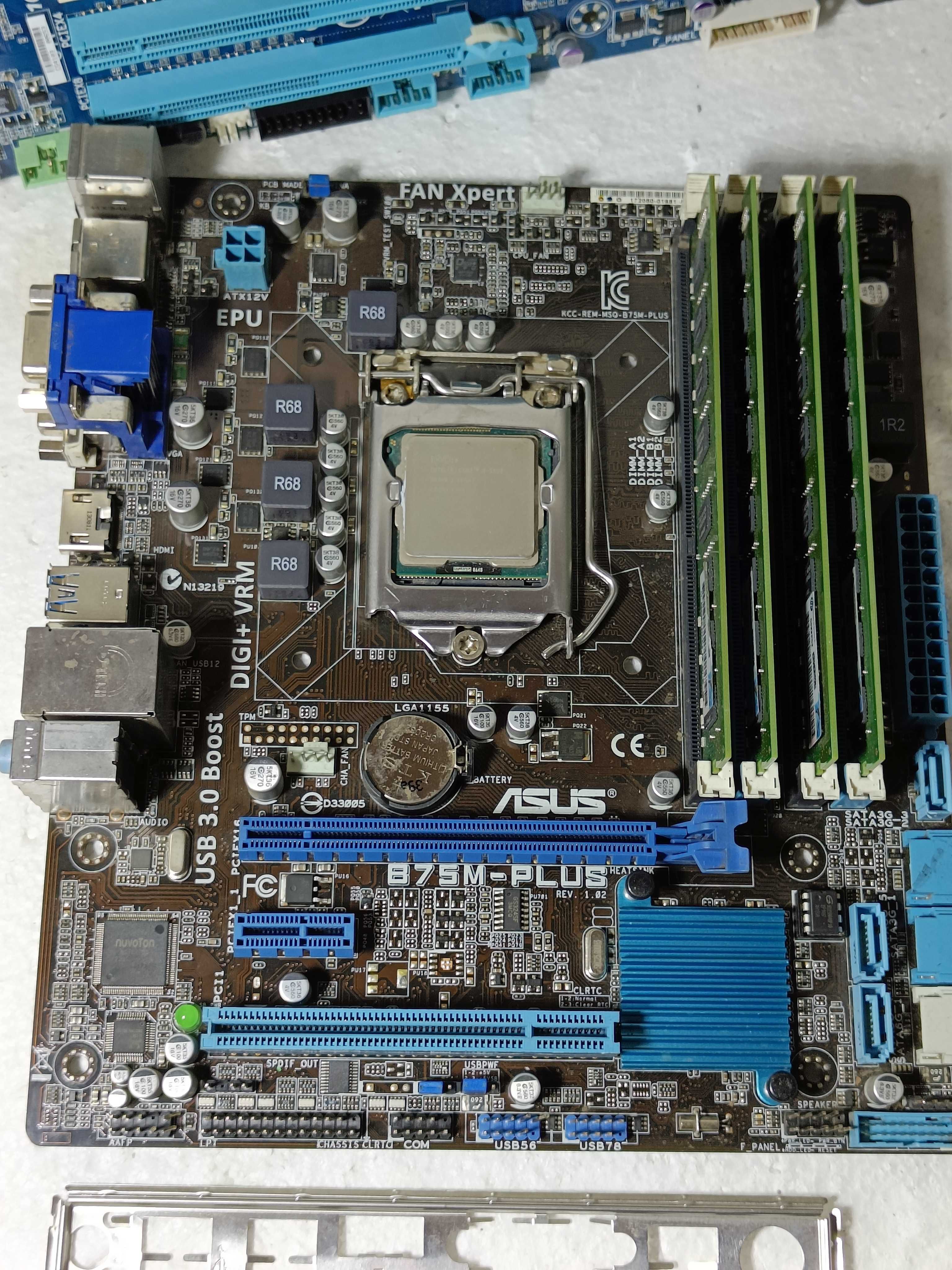 КОМПЛЕКТ Материнка Z77 B75 H61 + проц і5 3470 2500 + 16GB DDR3 LGA1155