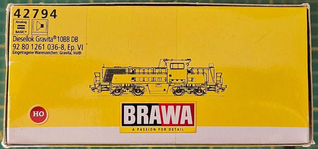 Lokomotywa manewrowa H0 - Gravita 10BB - Brawa - DB - cyfrowa z dź.