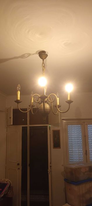 Candeeiro em latão 6 Braços