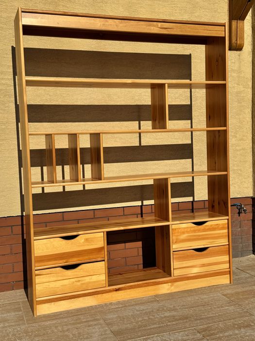 szafa regał drewniany kredens półki biblioteczka szafka komoda witryna