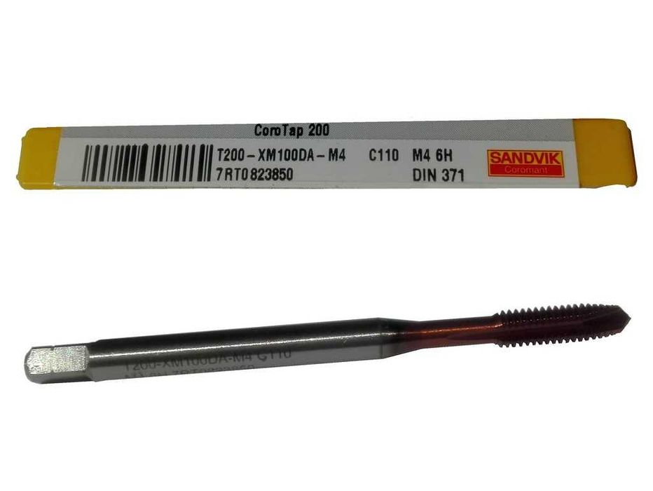 SANDVIK M4 Gwintownik HSS-PM 4 mm DIN 371 PVD TiAlN