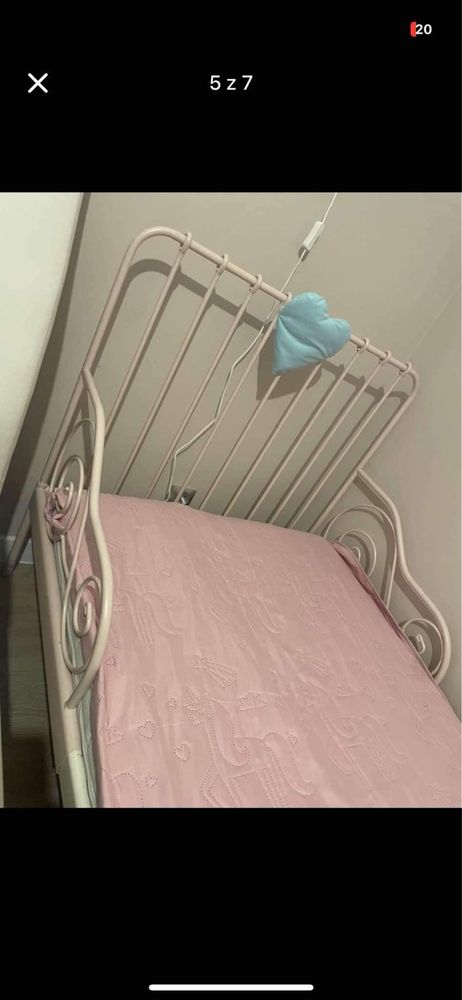 Lozeczko ikea stan bardzo dobry, nowy materac