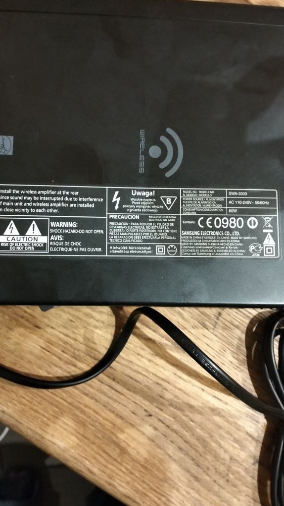 Bezprzewodowy Moduł Wzmacniacza Samsung SWA-3000 + Moduł TX - Sprawny!