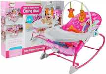 Kołyska bujaczek 2w1 różowy. Leantoys. Nowy Produkt