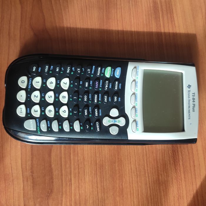 Calculadora gráfica TI-84 Plus com cabos e instruções