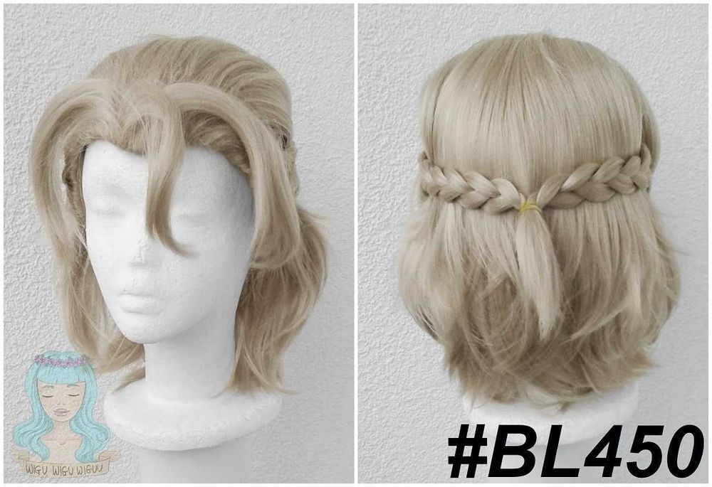 Albedo Genshin Impact peruka piaskowa blond brązowa cosplay wig