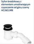 Syfon brodzikowy 50 MM CLICK-CLACK CZARNY MAT