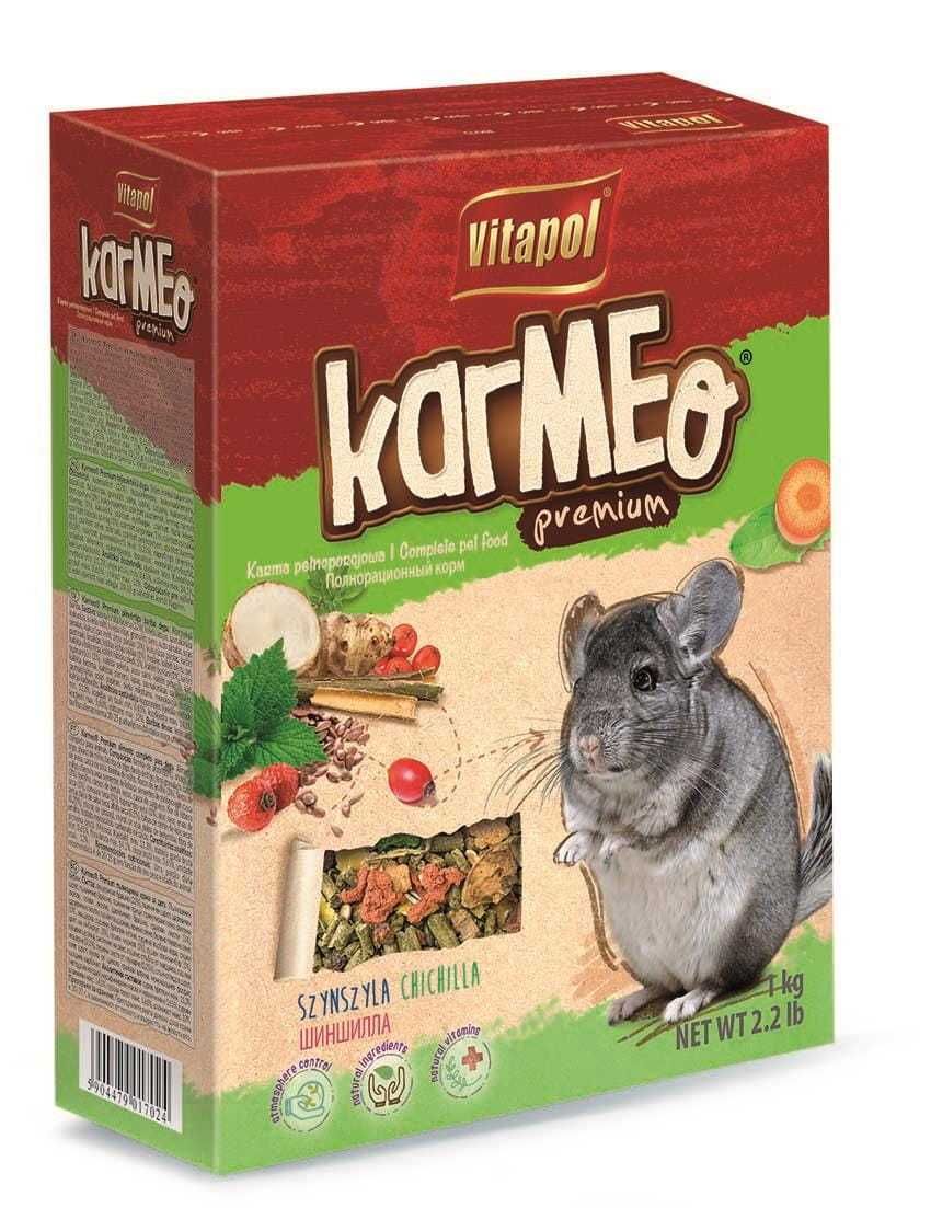 Vitapol karma karmeo premium 1 kg dla szynszyli, smakers snack 7 szt