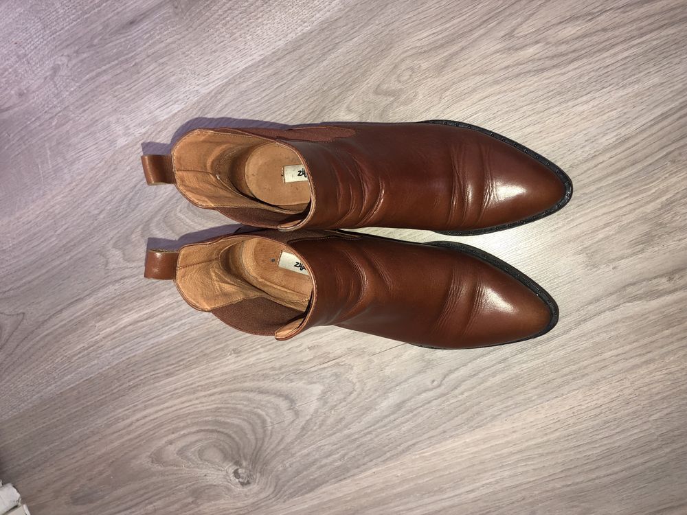 Botins castanhos/camel zilian 39