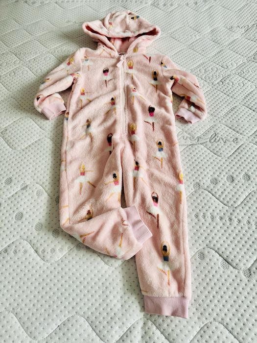 Szlafroczek w serduszka mieciutki 12-13 lat 152-158 cm UD