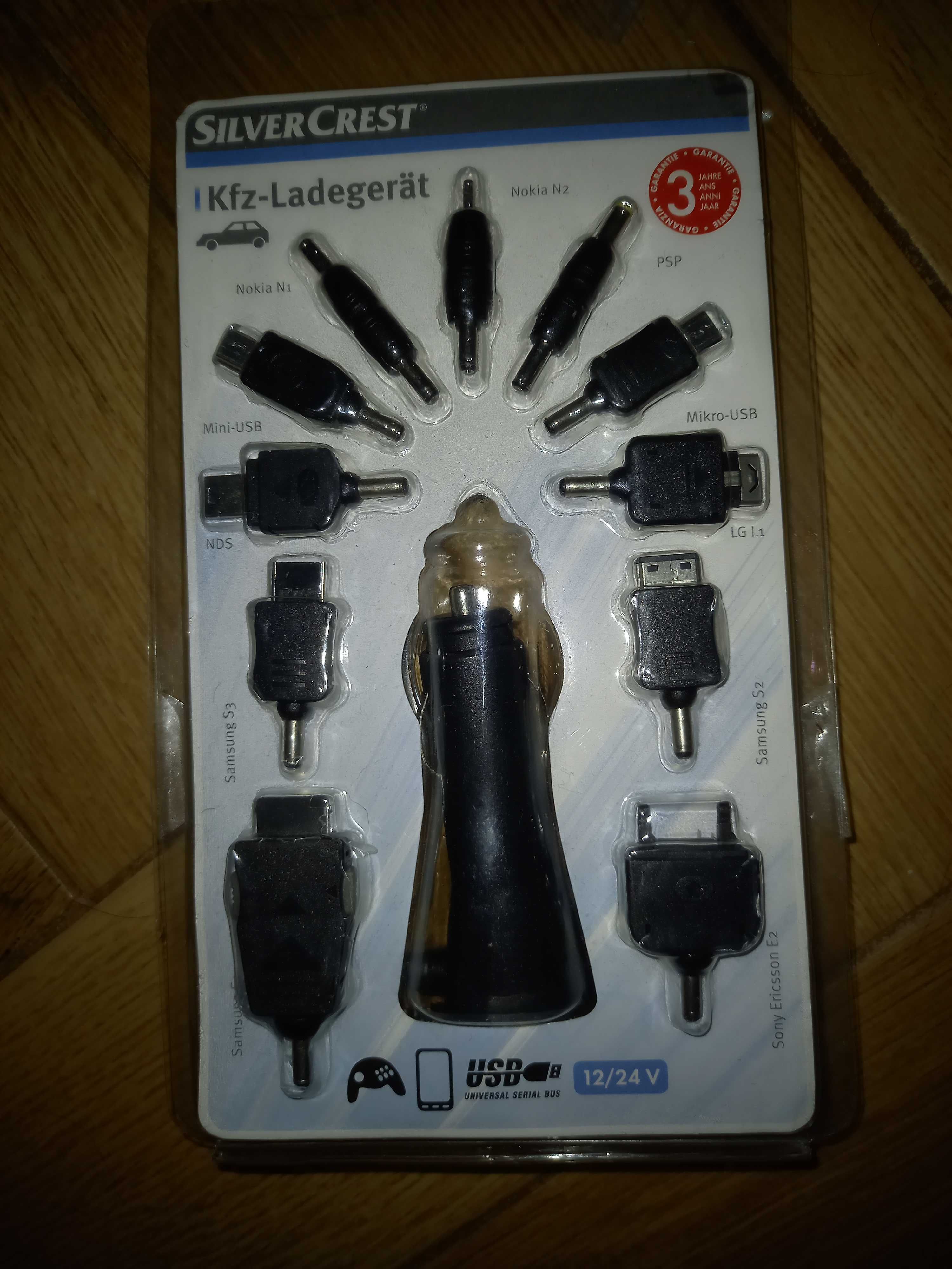 Ładowarka do dowolnego telefonu starszego typu, lista na zdjęciach