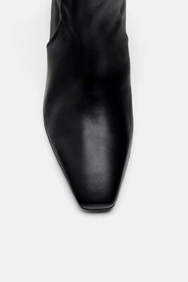 Шкіряні сапоги, чоботи Zara
