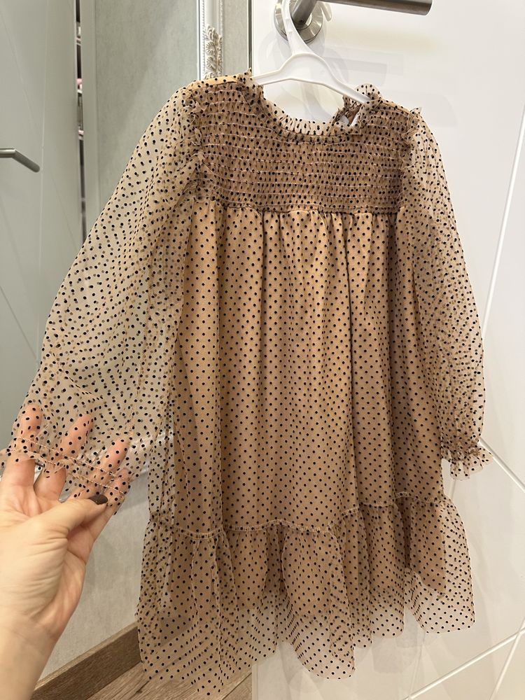 Святкова сукня Zara плаття на свято фатин горох
