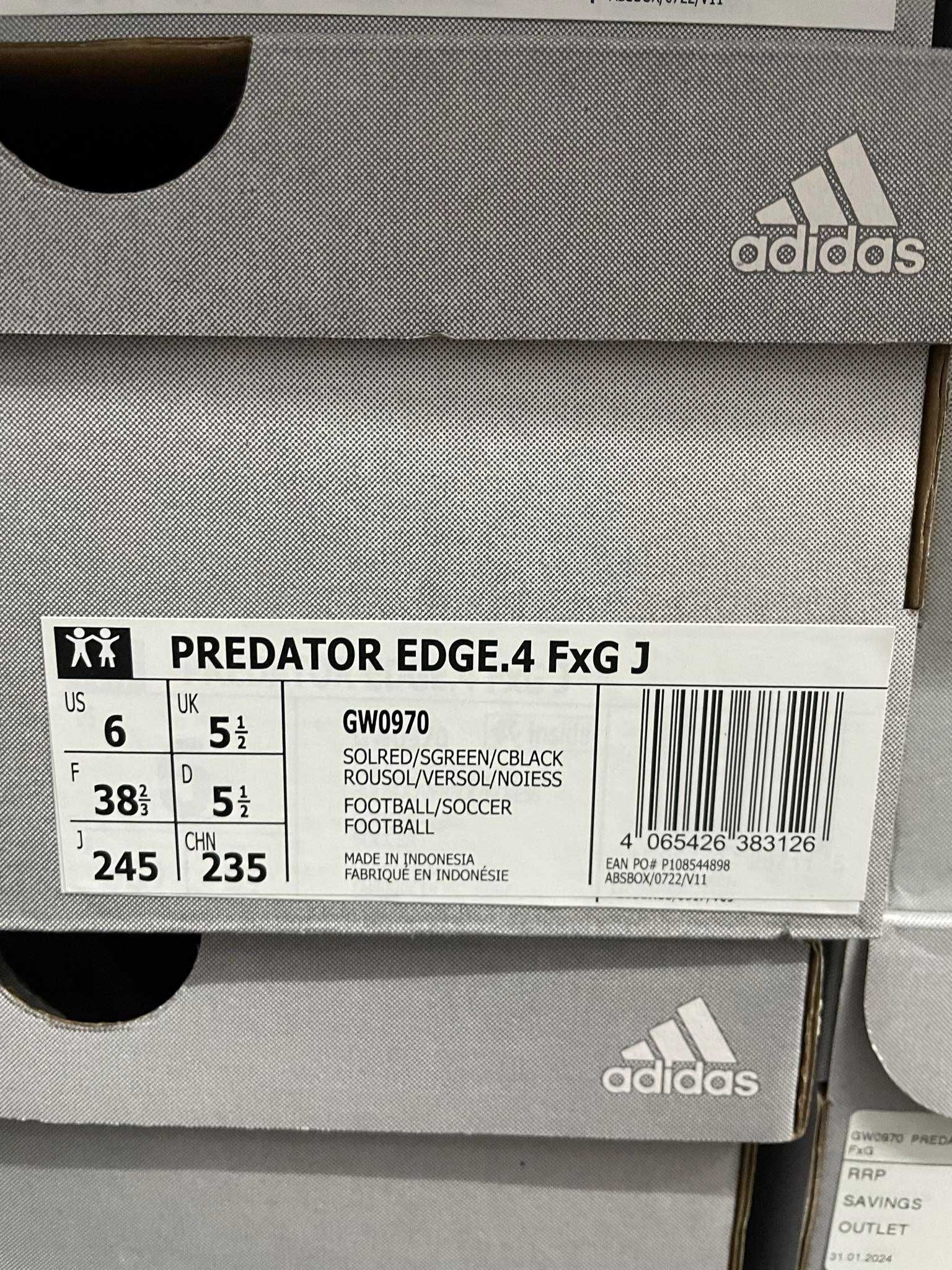 Korki Adidas Predator Edge.4 FxG J roz. 38 2/3