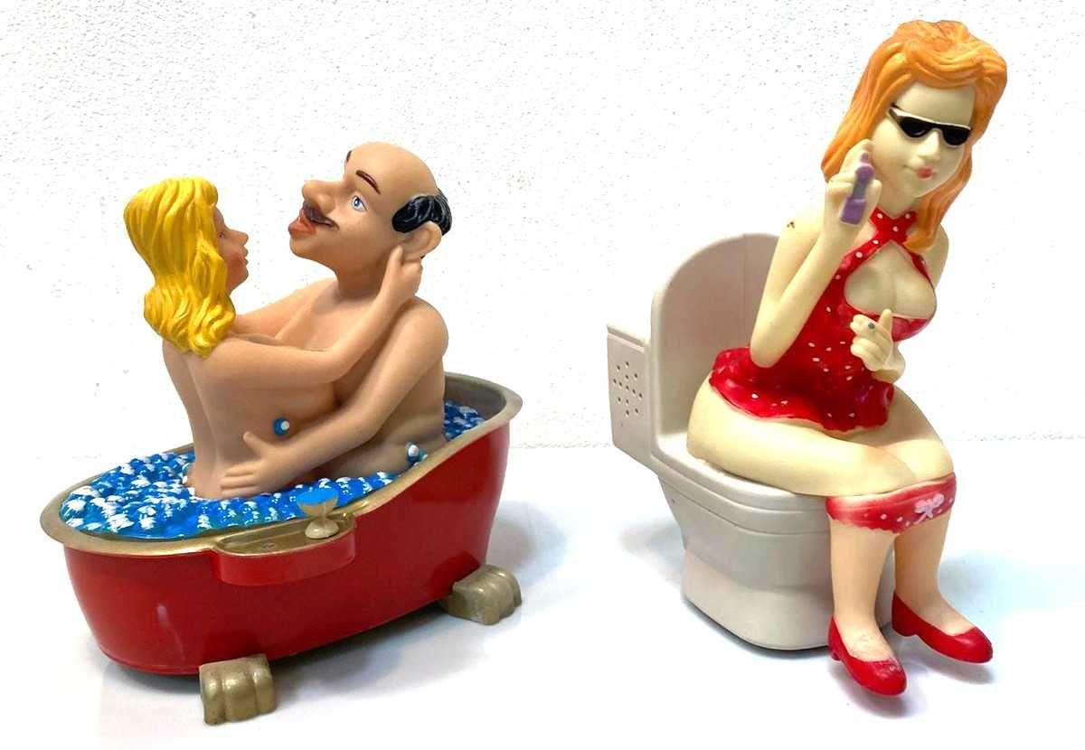 Figuras burlescas anos 60 em borracha