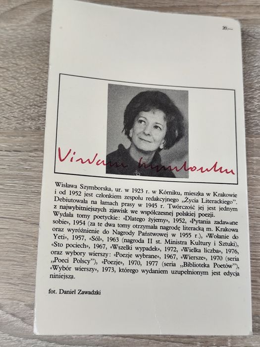 Wisława Szymborska Wybór wierszy PIW 1979