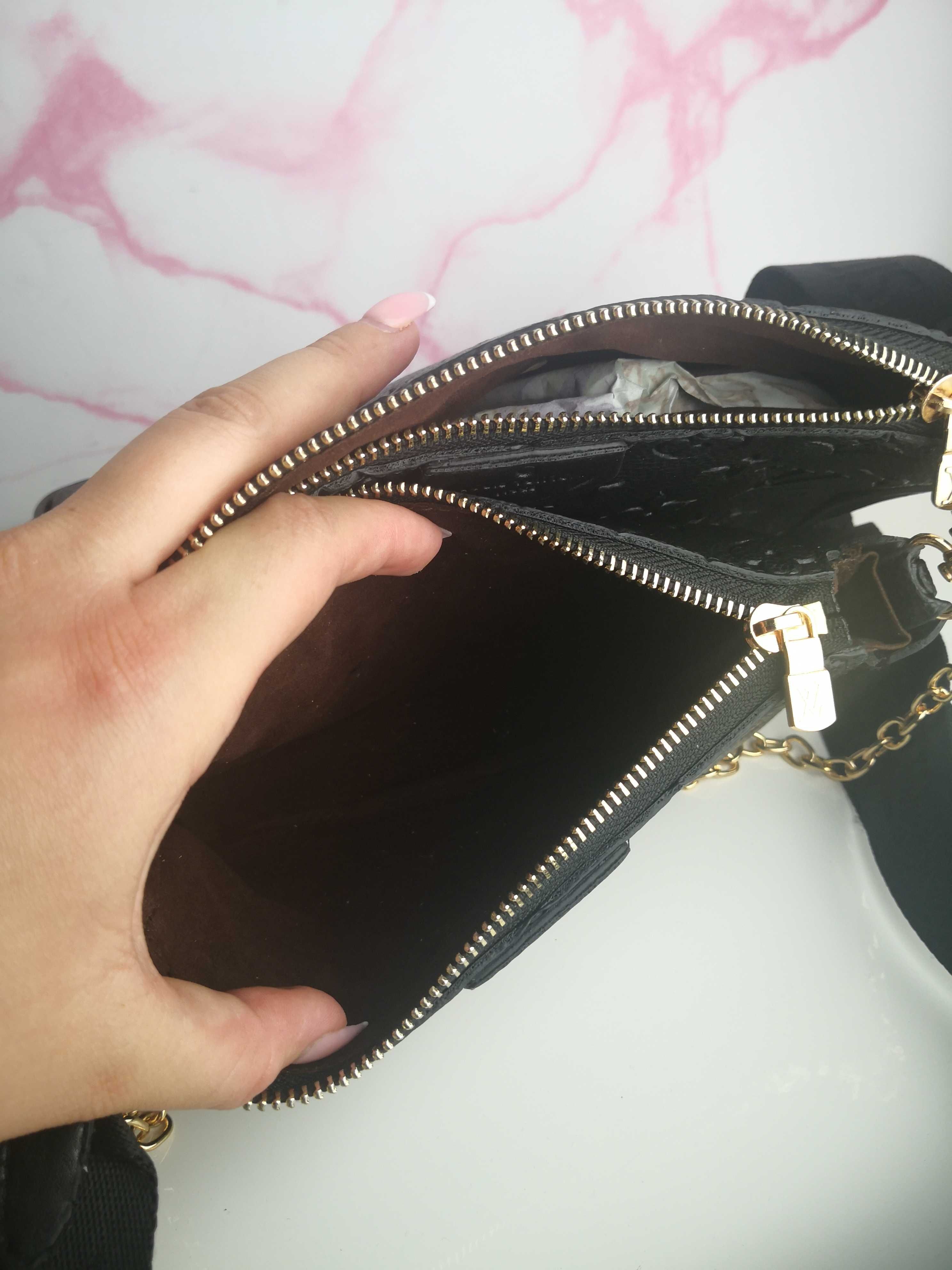 Torba damska 3w1 louis vuitton czarna torebka