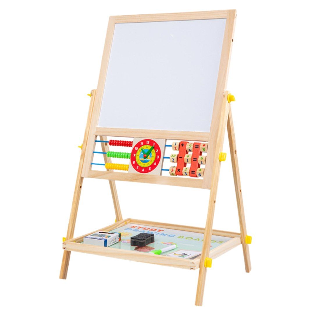 tablica drewniana magnetyczna dwustronna liczydło zegar marker kredy