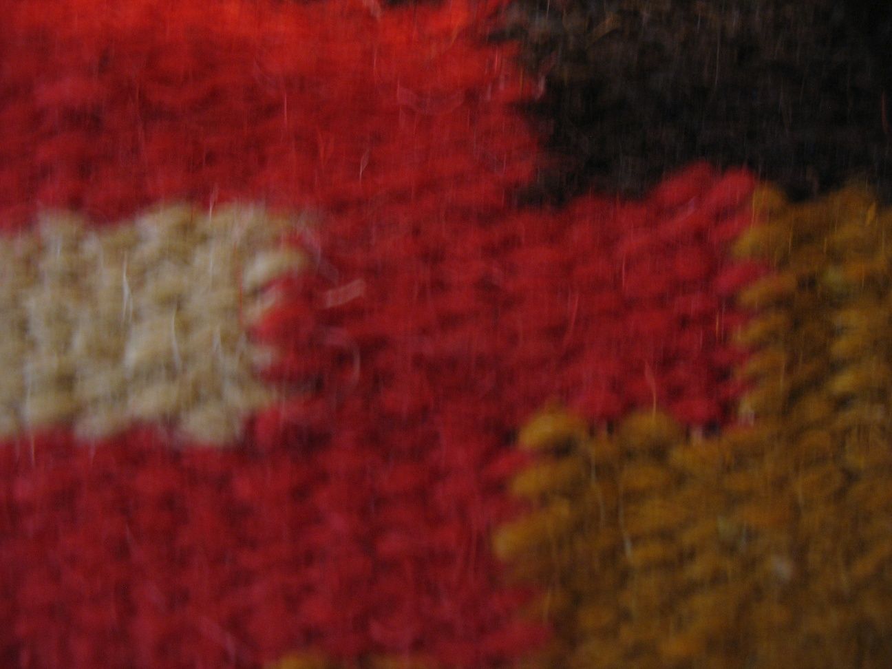 Cepelia wzór huculski kilim wełniany ręcznie tkany antyk