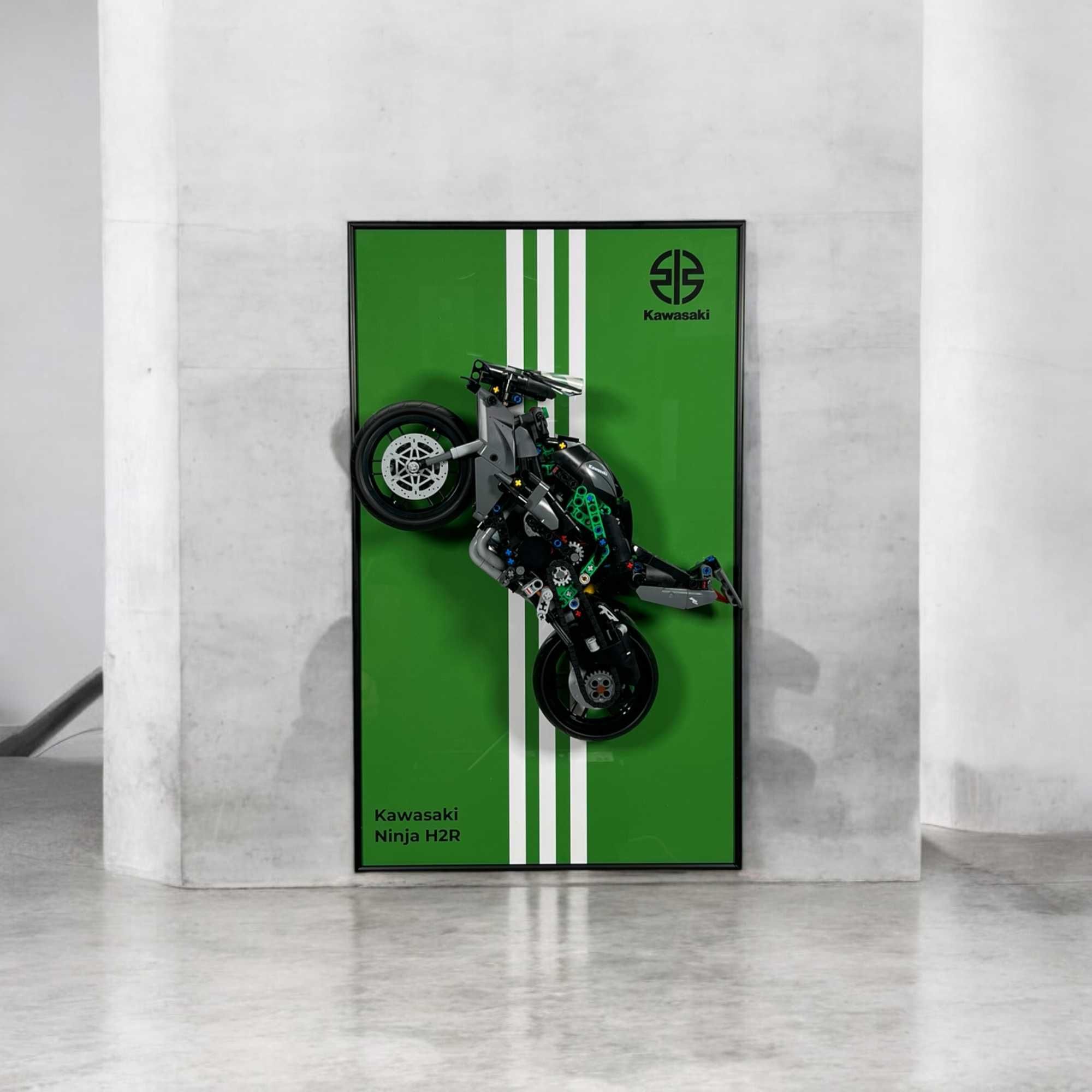 Тримач Рамка на Стіну для Вашого LEGO Мотоцикл Kawasaki Ninja H2R Лего