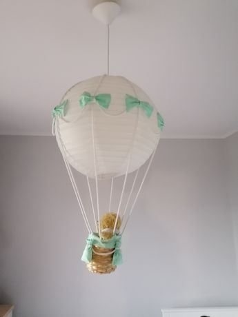 Lampa żyrandol balon mięta