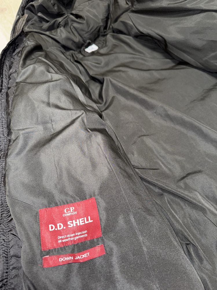 Пуховик C.P. Company Black Down DD Shell Hooded Jacket, сипи компени