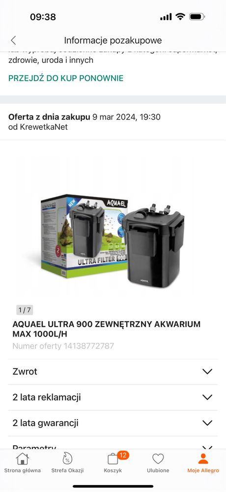 Na sprzedaz Akwarium 70