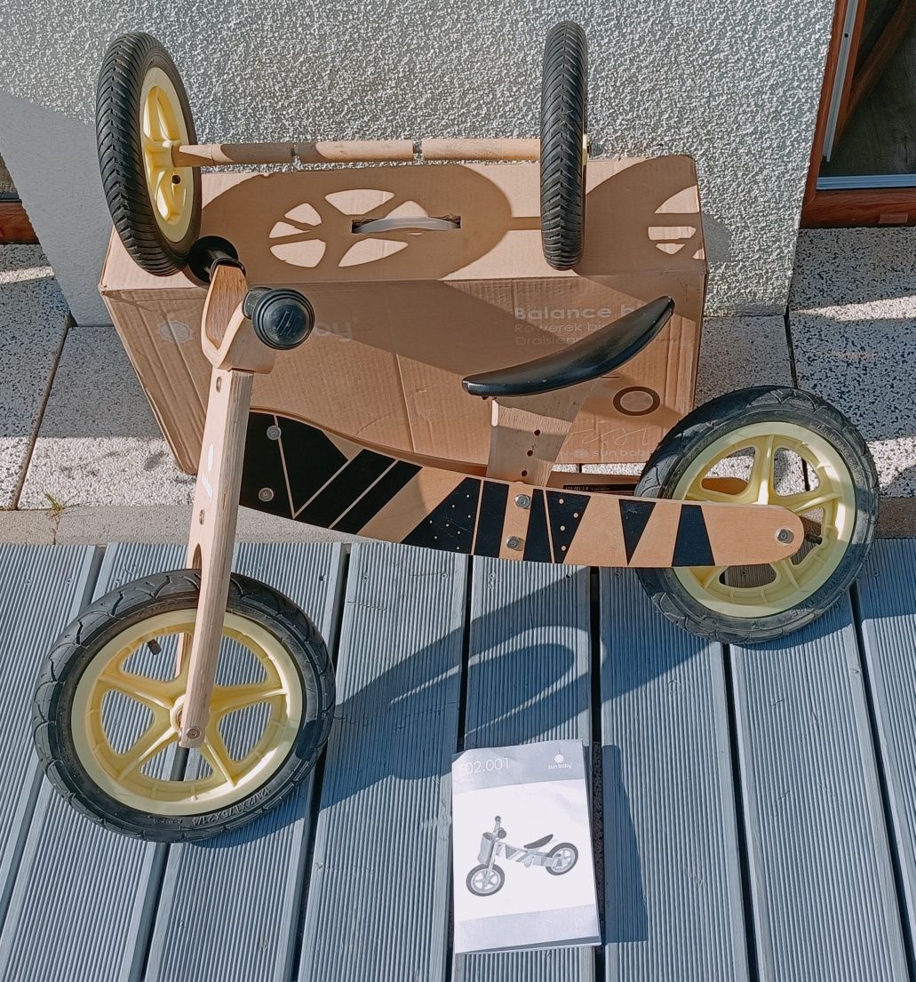 Rowerek biegowy drewniany 2w1 Sun baby 30kg