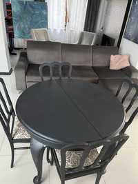 Stół i krzesła w stylu ludwikowskim