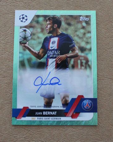 Juan Bernat PSG autograf Topps Jade Editiion CC 2022/2023